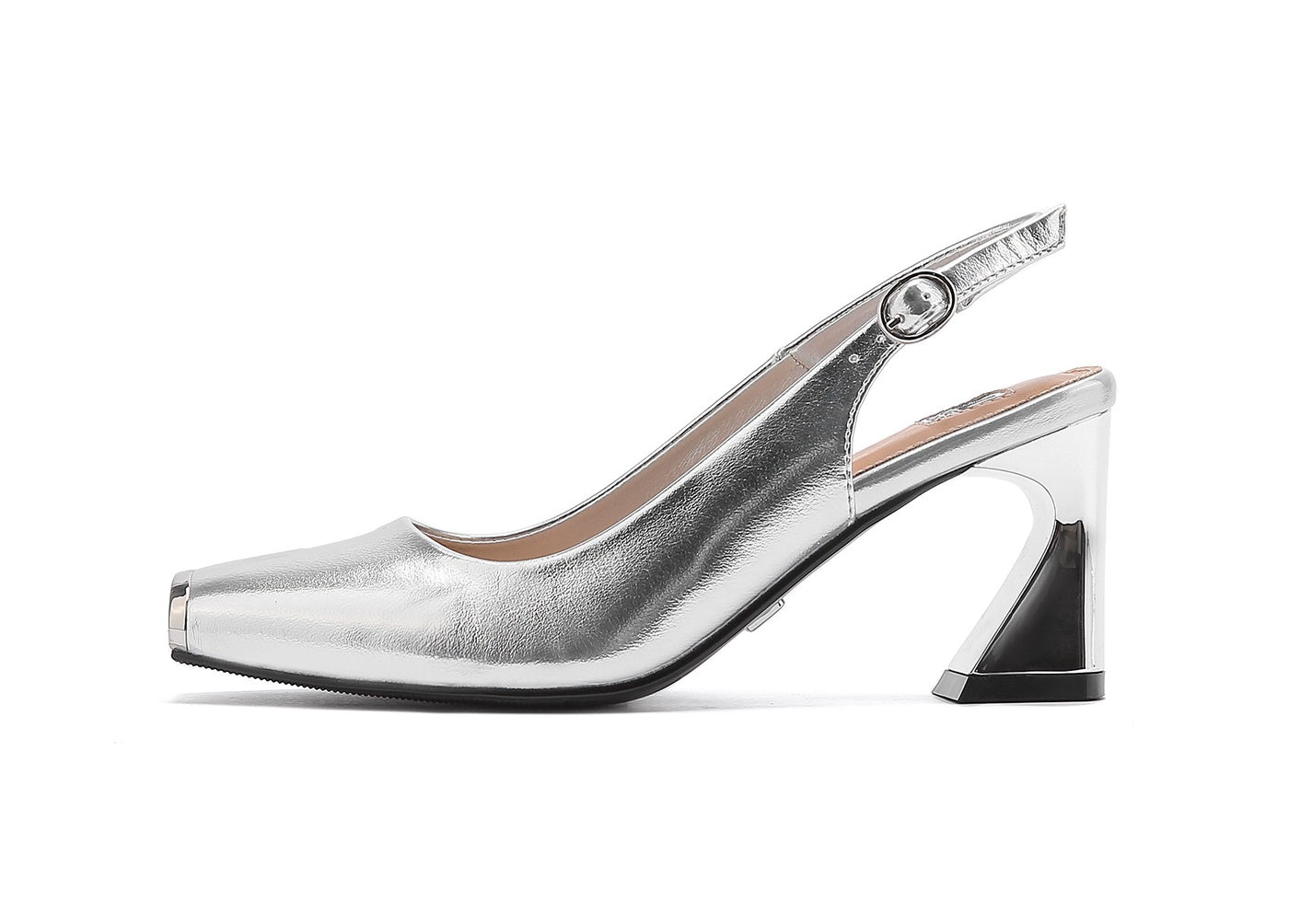  Ninety Union Loraine Metal Heel Slingback - Silver - Bonton