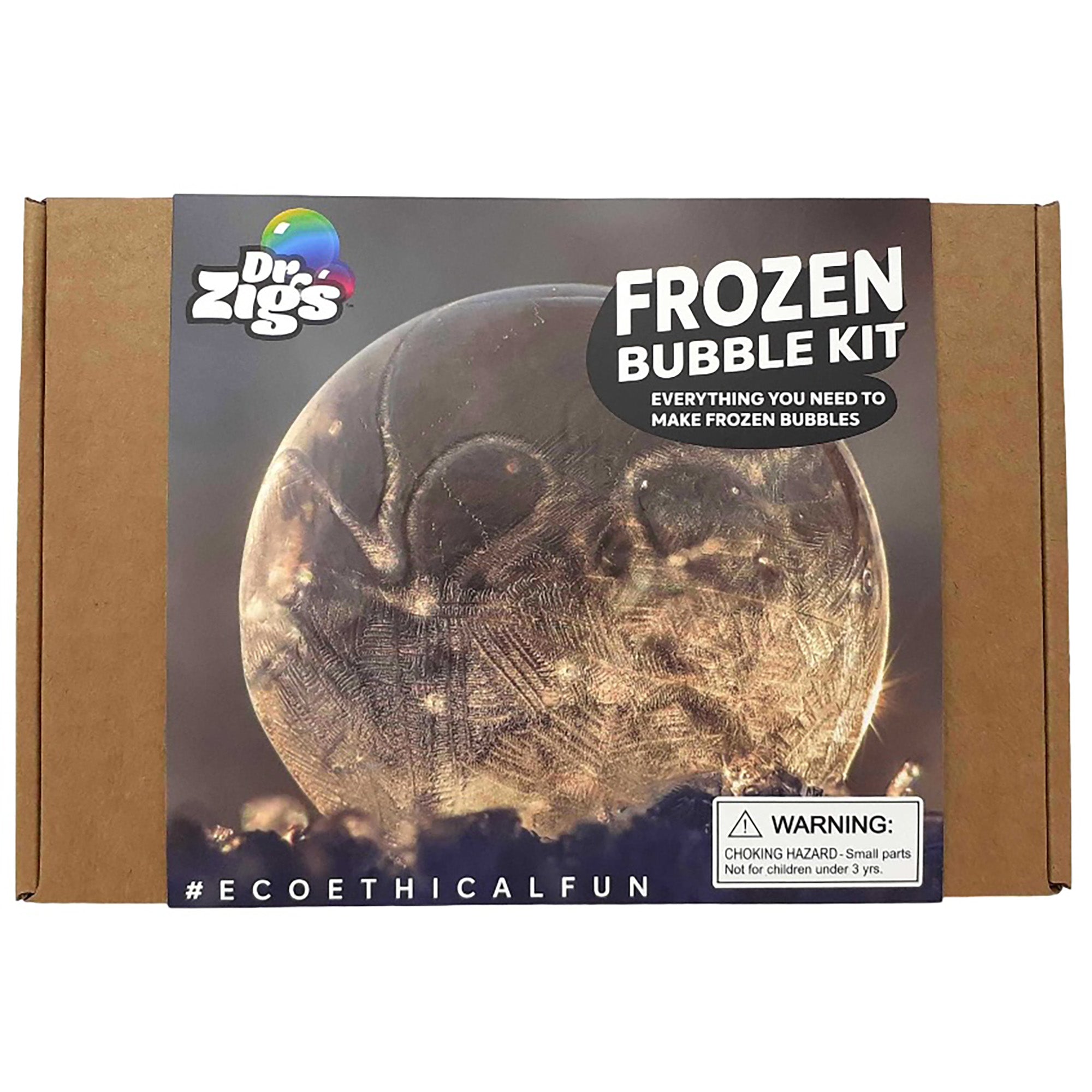  Dr Zigs Dr Zigs: Frozen Bubble Kit - Make Bubbles That Freeze, All-in-1 Kit w/ Bamboo Parts & Plant Based Solution. Create Crystalized Bubbles, Kids Ages 3+ - Multi - Bonton