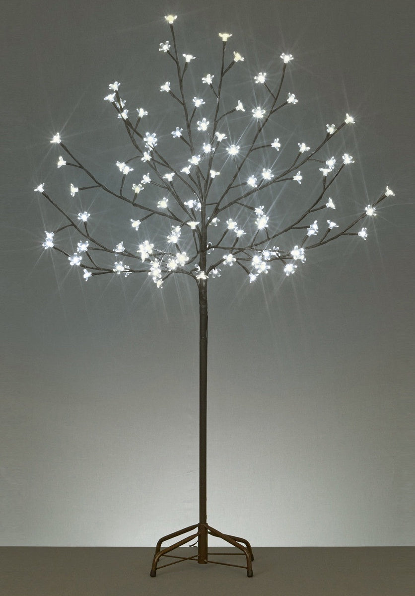  Northlight 6' Pre-Lit Slim LED Lighted Cherry Blossom Artificial Tree - Pure White Lights - Default Title - Bonton