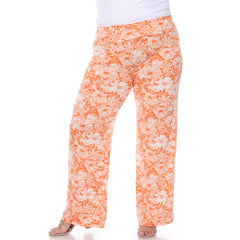 Plus Size Floral Paisley Palazzo Pants