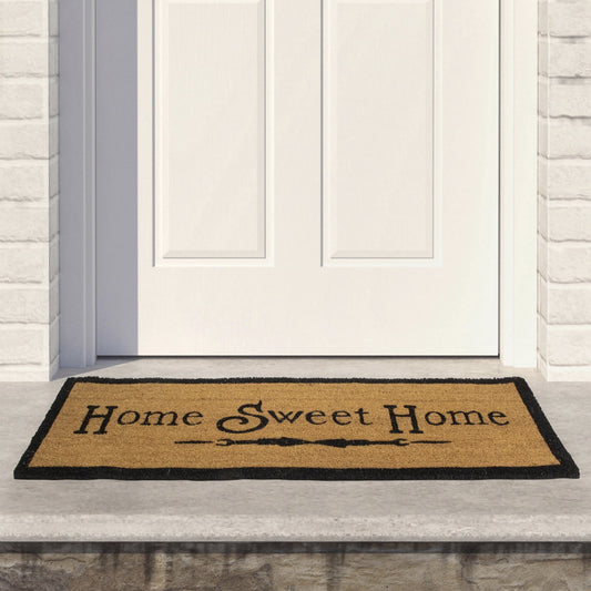 Natural Coir Rectangular "Home Sweet Home" Doormat 16" X 48"