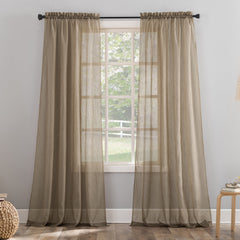 Claude Crushed Voile Sheer Rod Pocket Curtain Panel