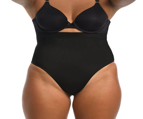 InstantFigure Hi-Waist Plus Size Panty With Thong Back WP019TC