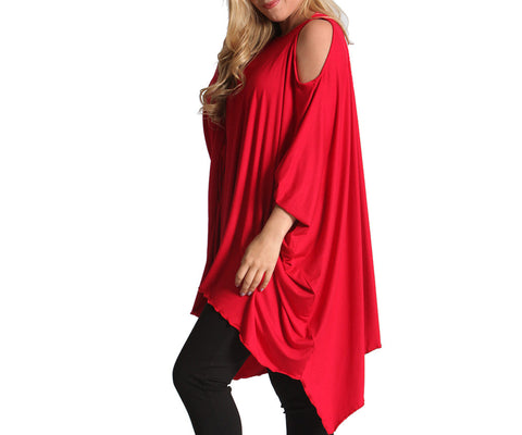 InstantFigure InstaWrap Tunic Shahl With Cold Shoulders 169COTU