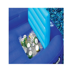 Inflatable Swimming Pool Lounger With Ice Cooler - 64" - Blue