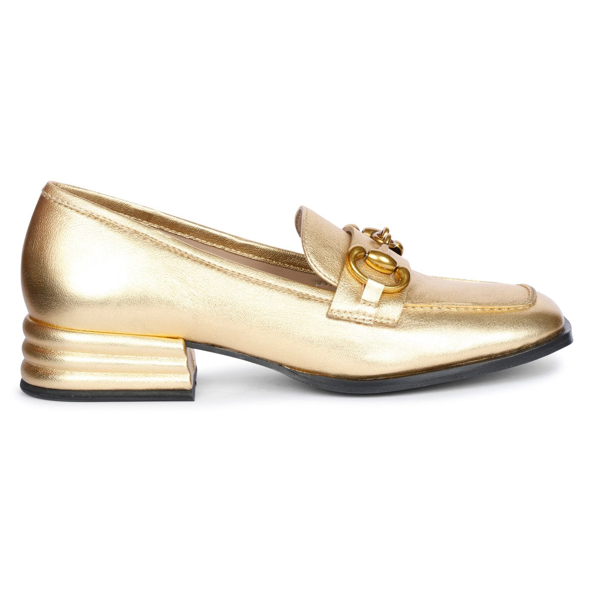  Saint G Jacqueline Metallic Loafers - Gold - Bonton