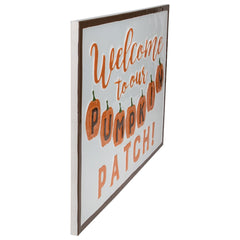 Autumn Harvest "Welcome to Our Pumpkin Patch!" Wall Decoration - 20.25" - Orange