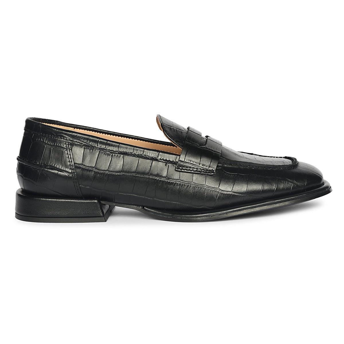  Saint G Carla Croco - Heel Loafers - Black - Bonton