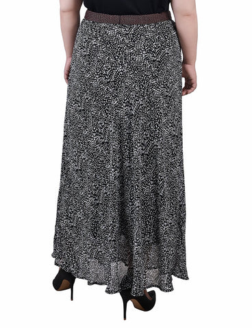 Plus Size Chiffon Maxi Skirt