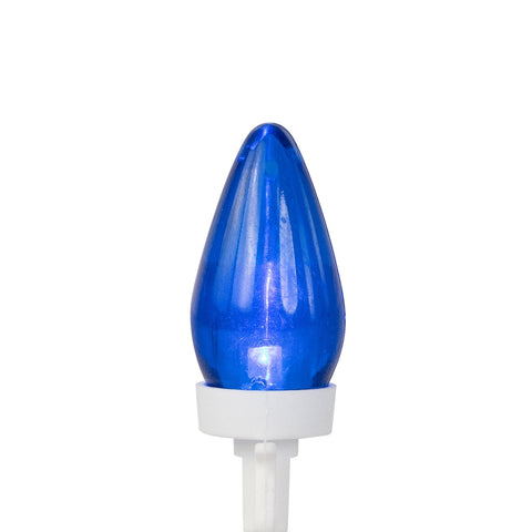 C7 LED Fourth of July Lights - Red  Blue and White - 16' White Wire - 50ct