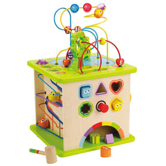 Hape Country Critters 5-Sided Wooden Play Cube for Toddlers