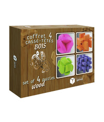 Set of 4 Wood Puzzles Multi