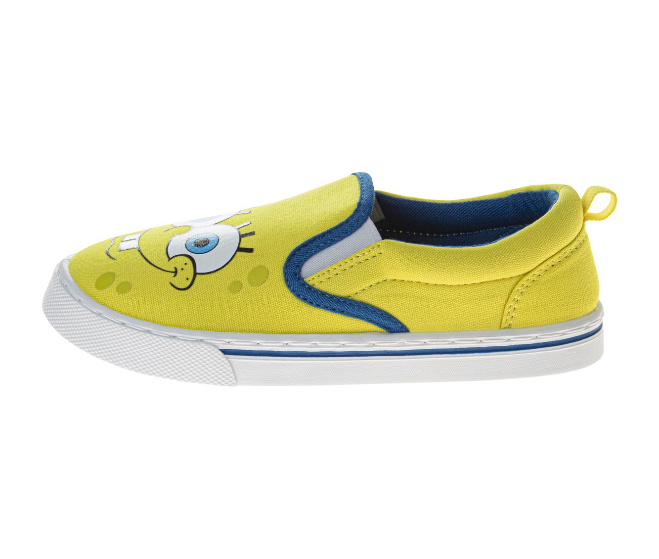  Josmo Nickelodeon SpongeBob SquarePants Boys/Girls SpongeBob and Patrick Slip on Low Top Canvas Sneakers - 12 - Bonton