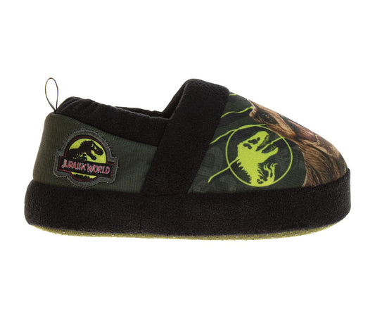 Jurassic World Slippers  Boys - Dinosaurs Indoor Comfy House Shoes Plush Fuzzy Jurassic Park Slipper (Toddler)