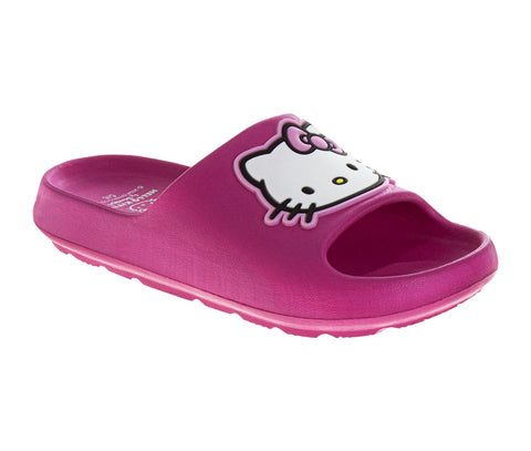 Josmo Sanrio Hello Kitty Slides Open Toe Sandals - Summer Beach Water Pool Shoes (Adults Sizes)