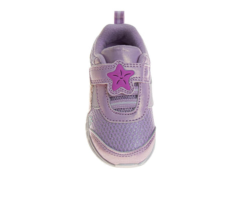 Disney Character Strap Shoes for Baby Girls - Little Mermaid Ariel Comftable Lightweight Sneakers (Size 2-4 Infant 5-6 Toddler)