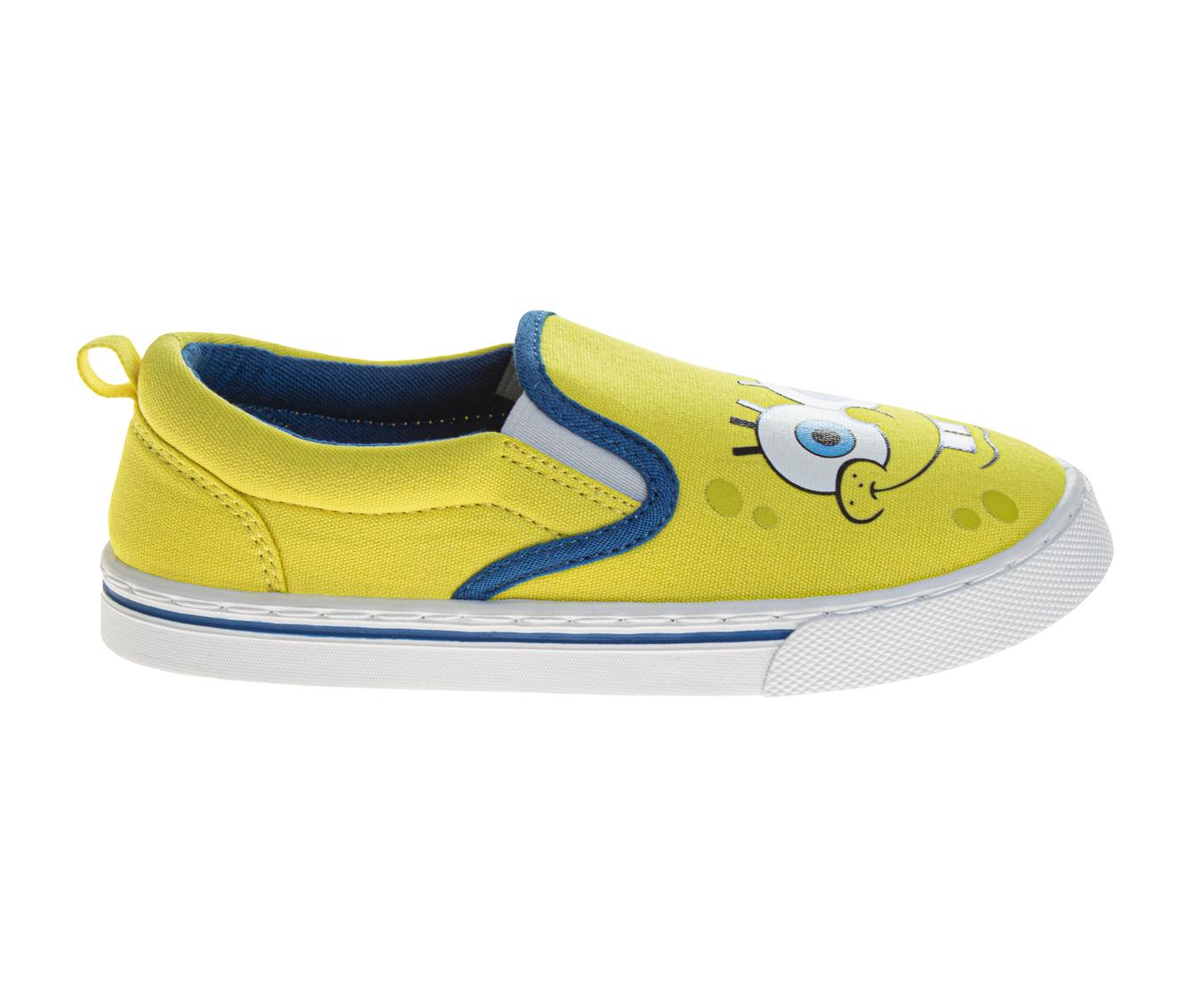  Josmo Nickelodeon SpongeBob SquarePants Boys/Girls SpongeBob and Patrick Slip on Low Top Canvas Sneakers - 12 - Bonton