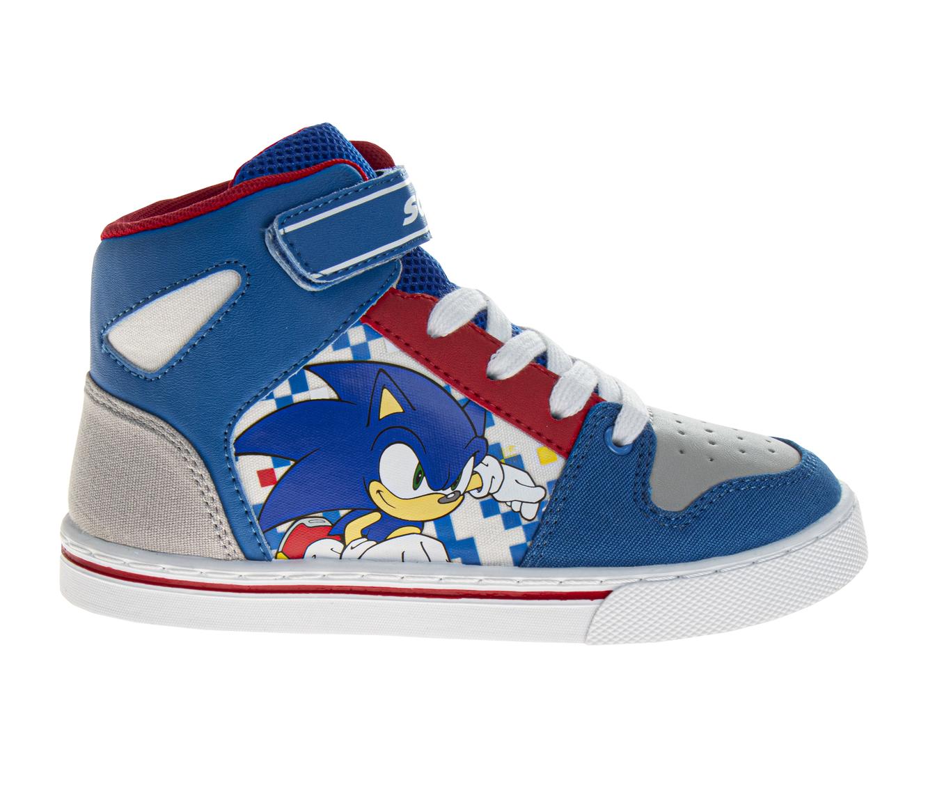  Josmo Sonic the Hedgehog Boys' Hook and Loop Hi-Top Canvas Sneakers - 4 - Bonton