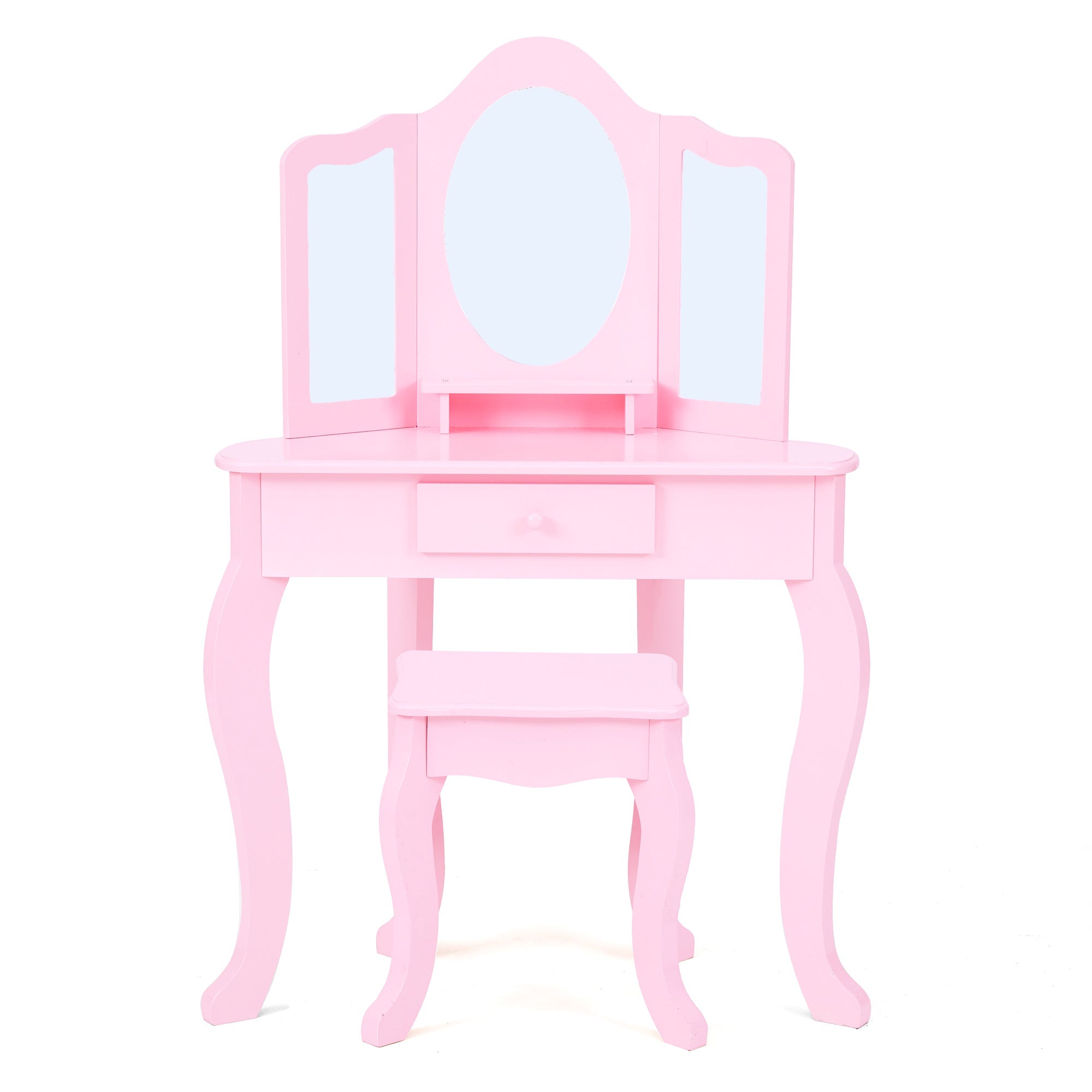  Teamson Kids Fantasy Fields - Little Lady Alessandra Medium Corner Play Vanity - Pink - Bonton