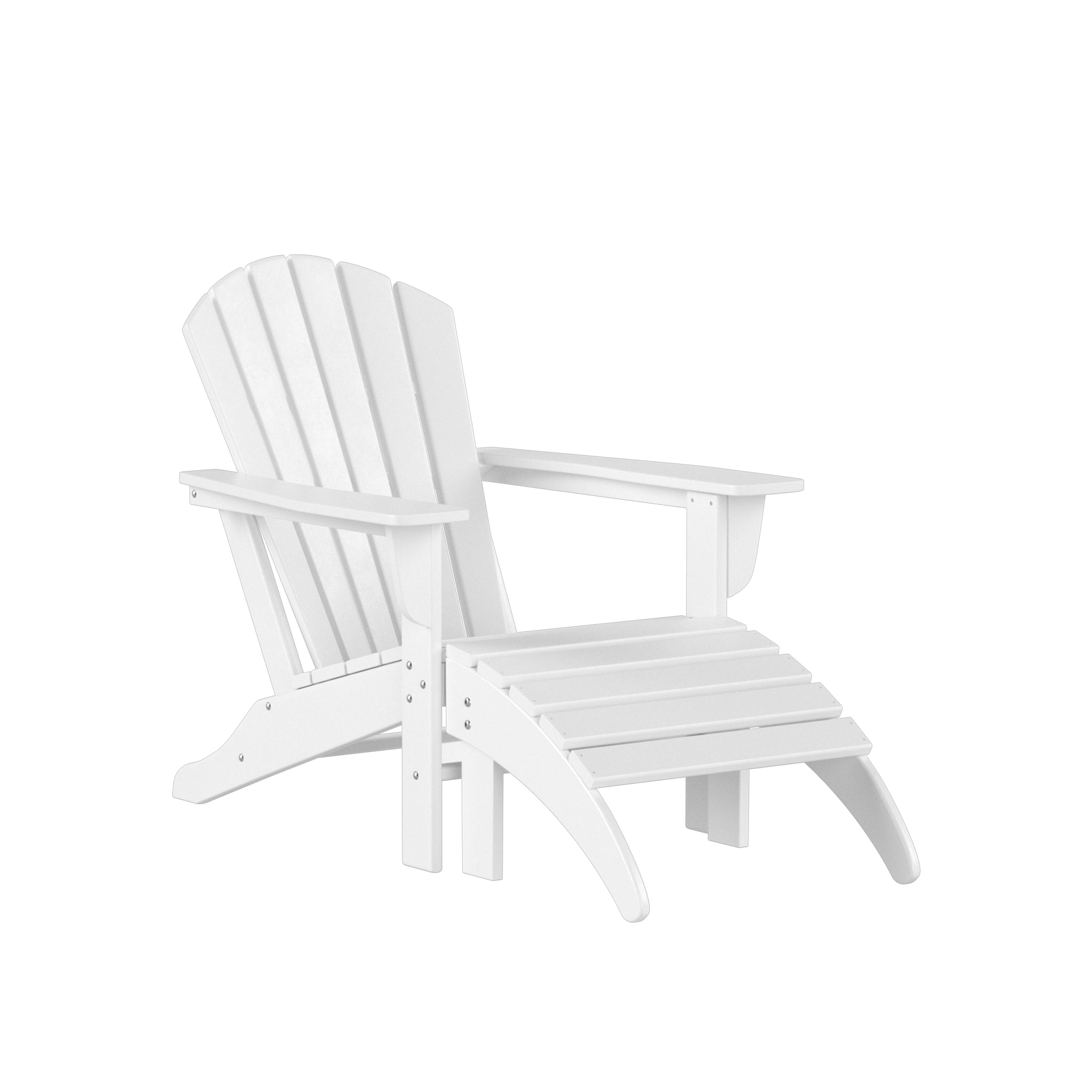  Westin Furniture Altura Outdoor Adirondack Chair With Ottoman 4-Piece Set - Dark Brown - Bonton