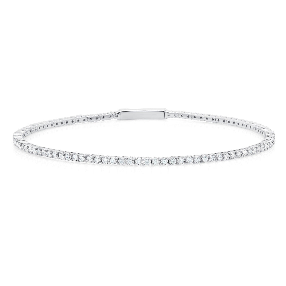  CRISLU Flex Bracelet Finished in Pure Platinum - Pure Platinum - Bonton