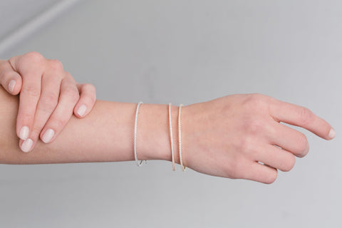 Flex Bracelet Finished in Pure Platinum