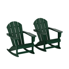 Outdoor Patio Porch Rocking Adirondack Chair, Set of 2