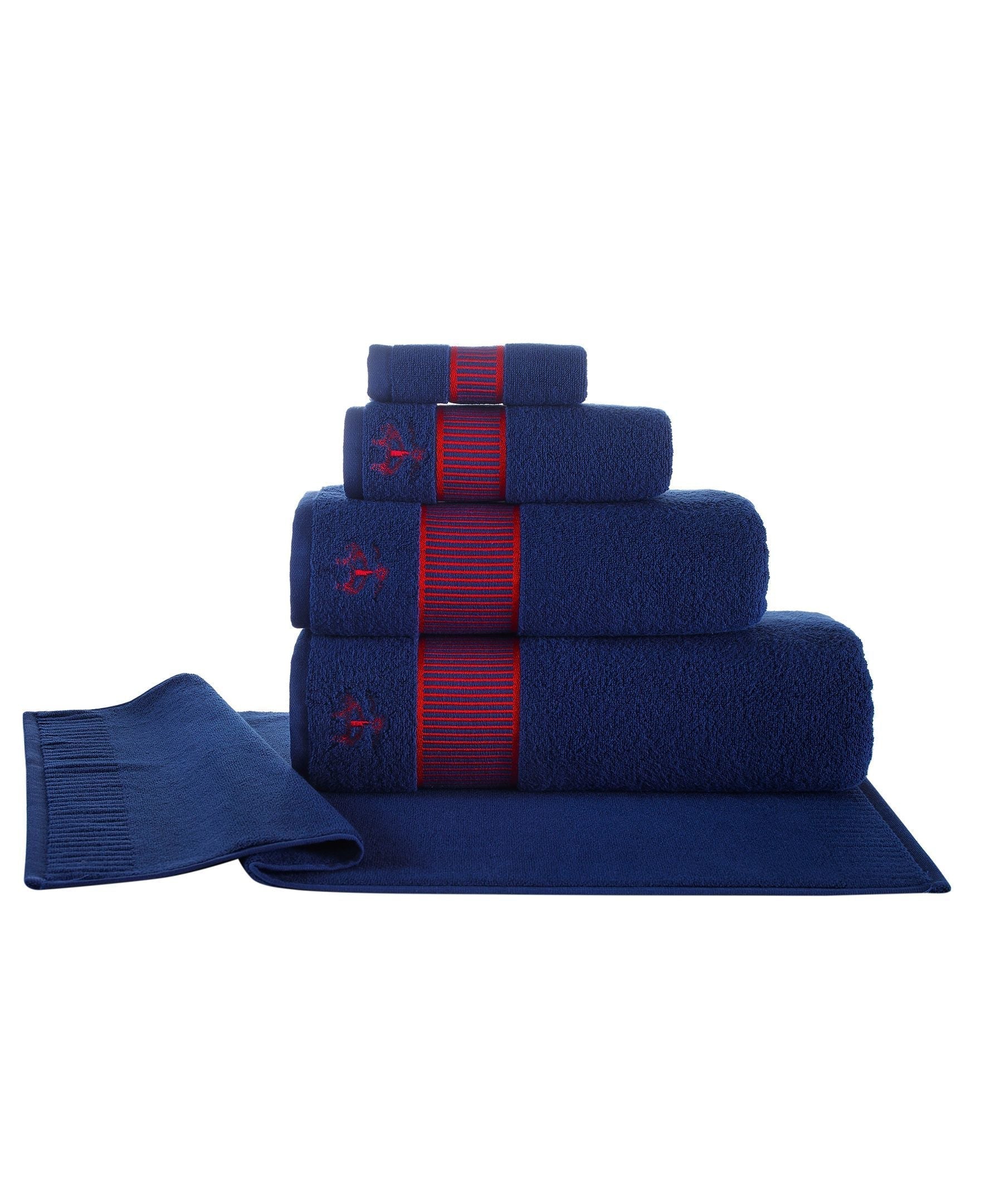  Brooks Brothers Fancy Border Bath Mat - Navy - Bonton