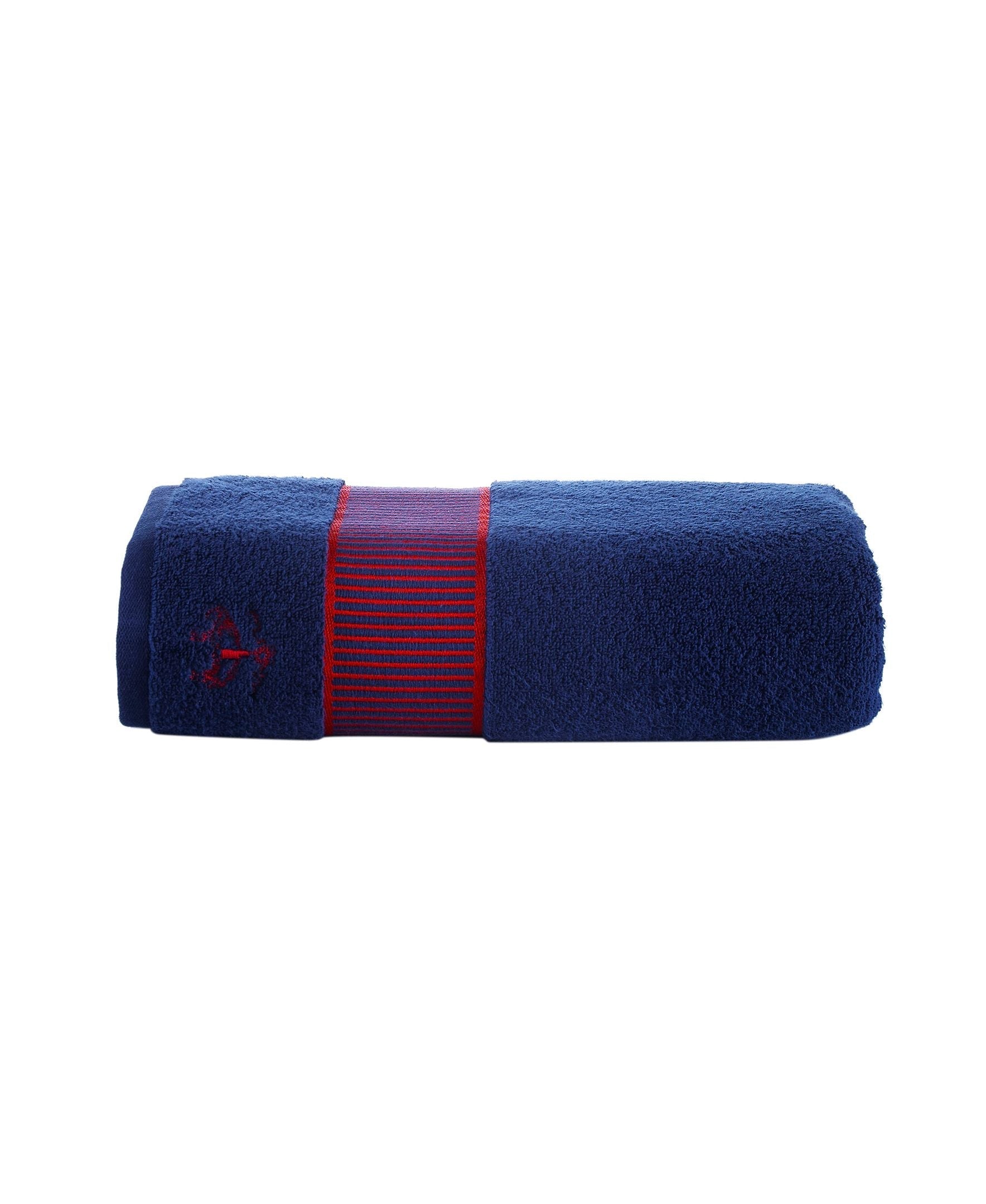  Brooks Brothers Fancy Border Bath Towel - Royal Blue - Bonton