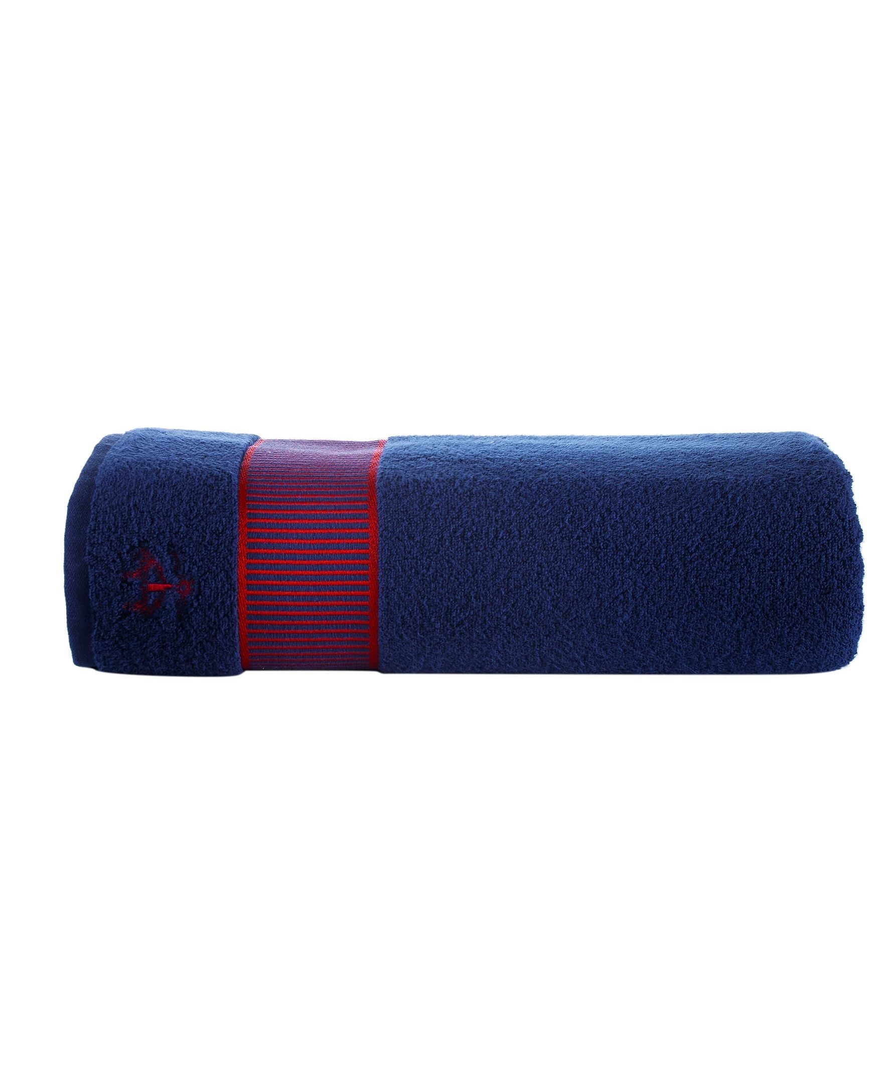  Brooks Brothers Fancy Border Bath Sheet - Navy - Bonton