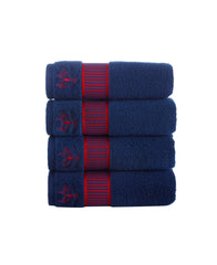 Fancy Border 4 Piece Hand Towel Set