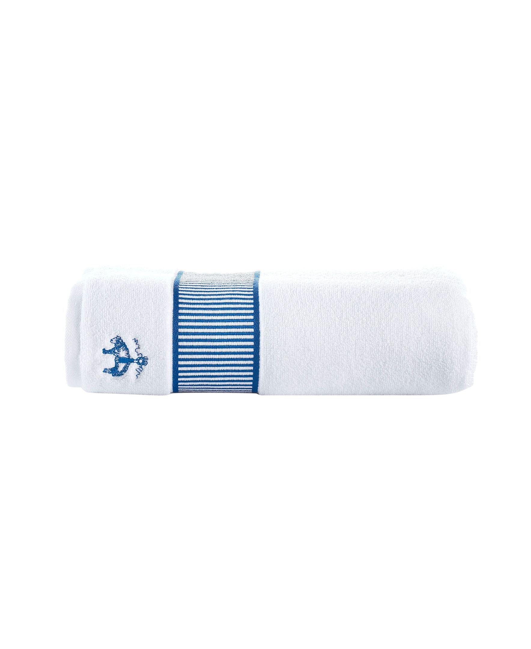  Brooks Brothers Fancy Border Bath Towel - Navy - Bonton