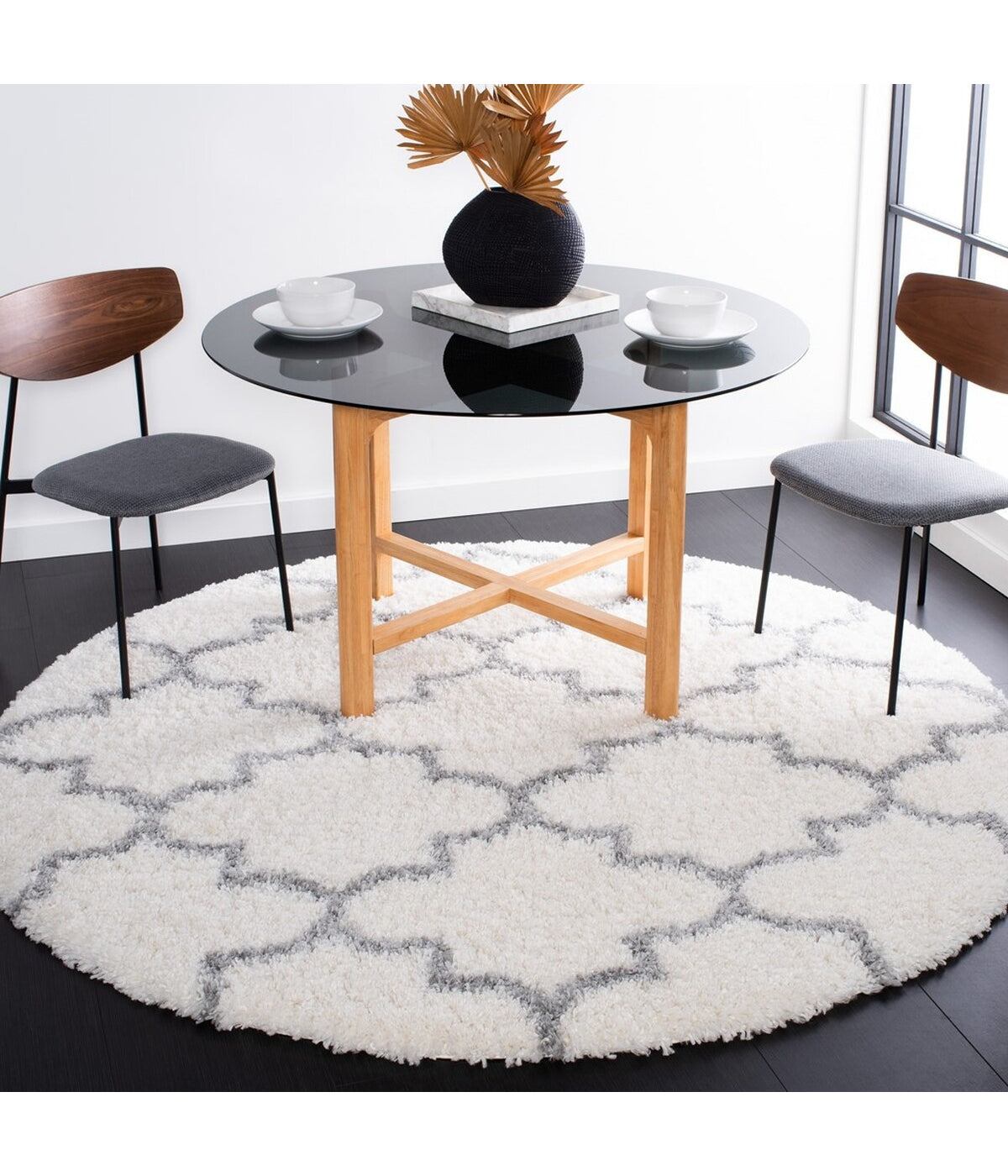  Safavieh Fona Shag 818 Cream/Gray Rug - Cream/Gray - Bonton