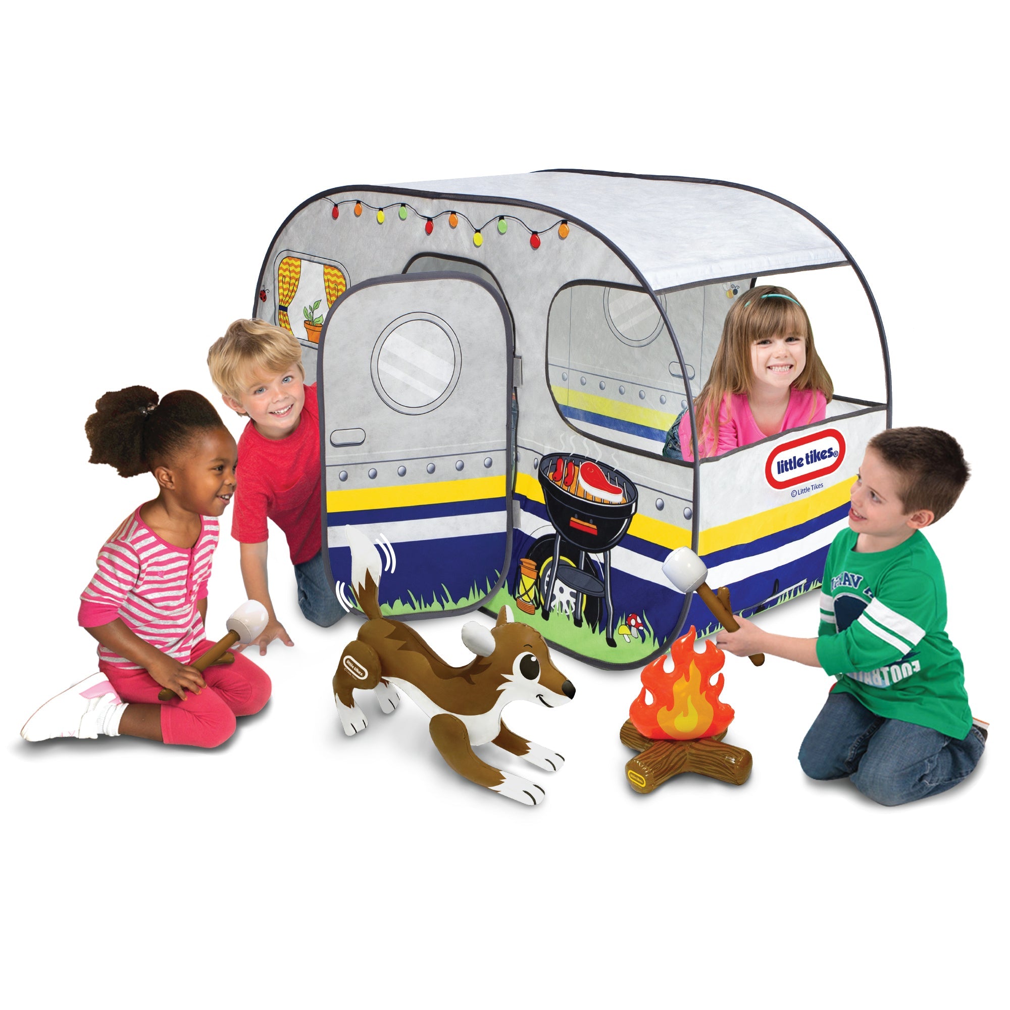  Better Sourcing Little Tikes RV Camper Tent Pretend Play Ty - Multi - Bonton