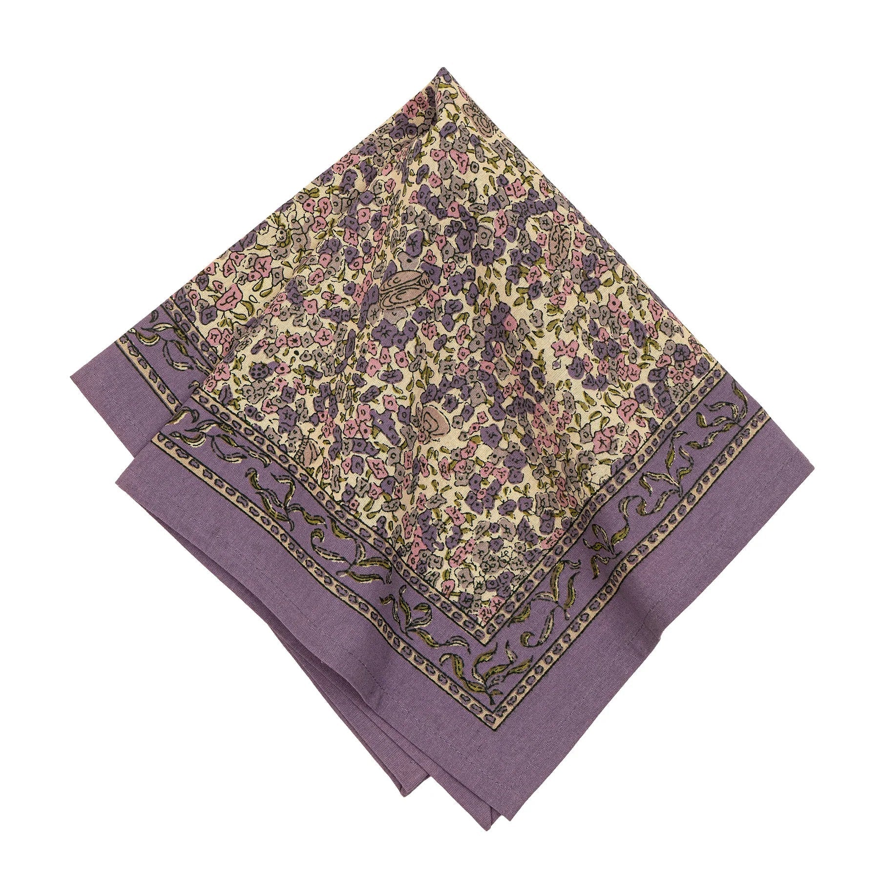  Couleur Nature Lavender Purple Napkins Set of 6 - Purple - Bonton