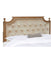 Rustic Tuffed Velvet Headboard Beige & Rustic Oak