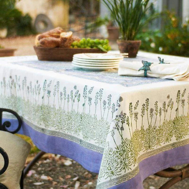  Couleur Nature Lavender Purple Tablecloth - Purple - Bonton