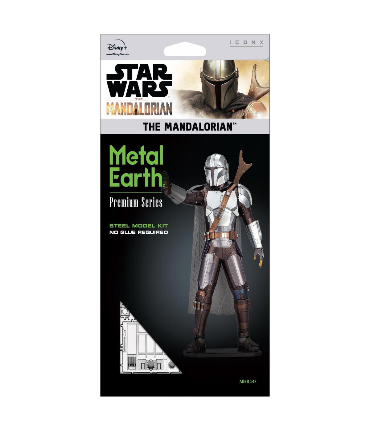  Metal Earth Premium Series ICONX 3D Metal Model Kit - Star Wars The Mandalorian Multi - Multi - Bonton