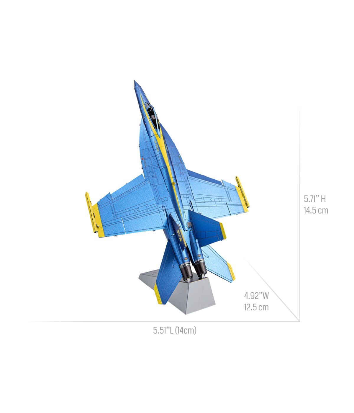  Metal Earth Premium Series ICONX 3D Metal Model Kit - Blue Angels F/A-18 Super Hornet Multi - Multi - Bonton