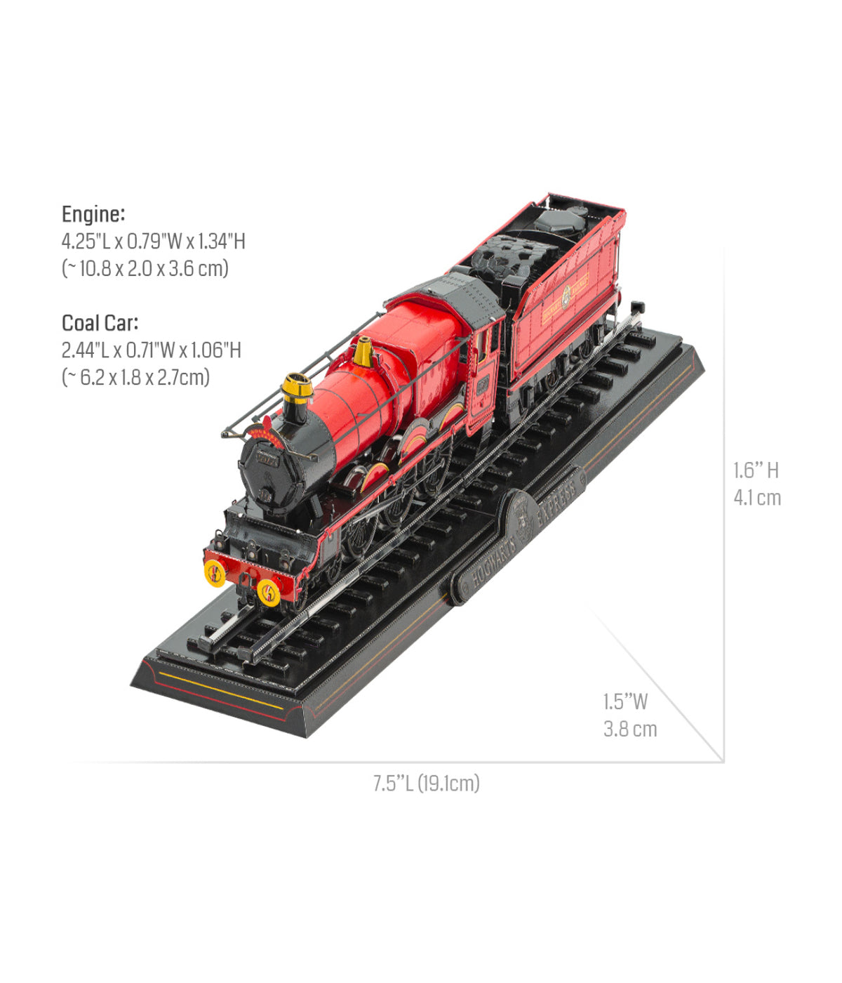  Metal Earth 3D Metal Model Kit - Harry Potter Hogwarts Express with Track Multi - Multi - Bonton