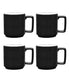  Noritake Colortex Stone Set of 4 Stax Mugs - Black - Bonton