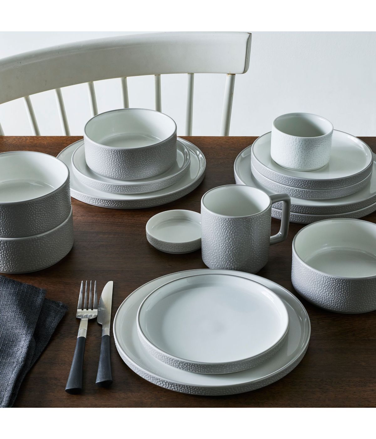  Noritake Colortex Stone 12 Piece Set, Service for 4 - Grey - Bonton