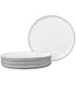  Noritake Colortex Stone Set of 4 Stax Dinner Plates - Grey - Bonton