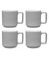  Noritake Colortex Stone Set of 4 Stax Mugs - Grey - Bonton