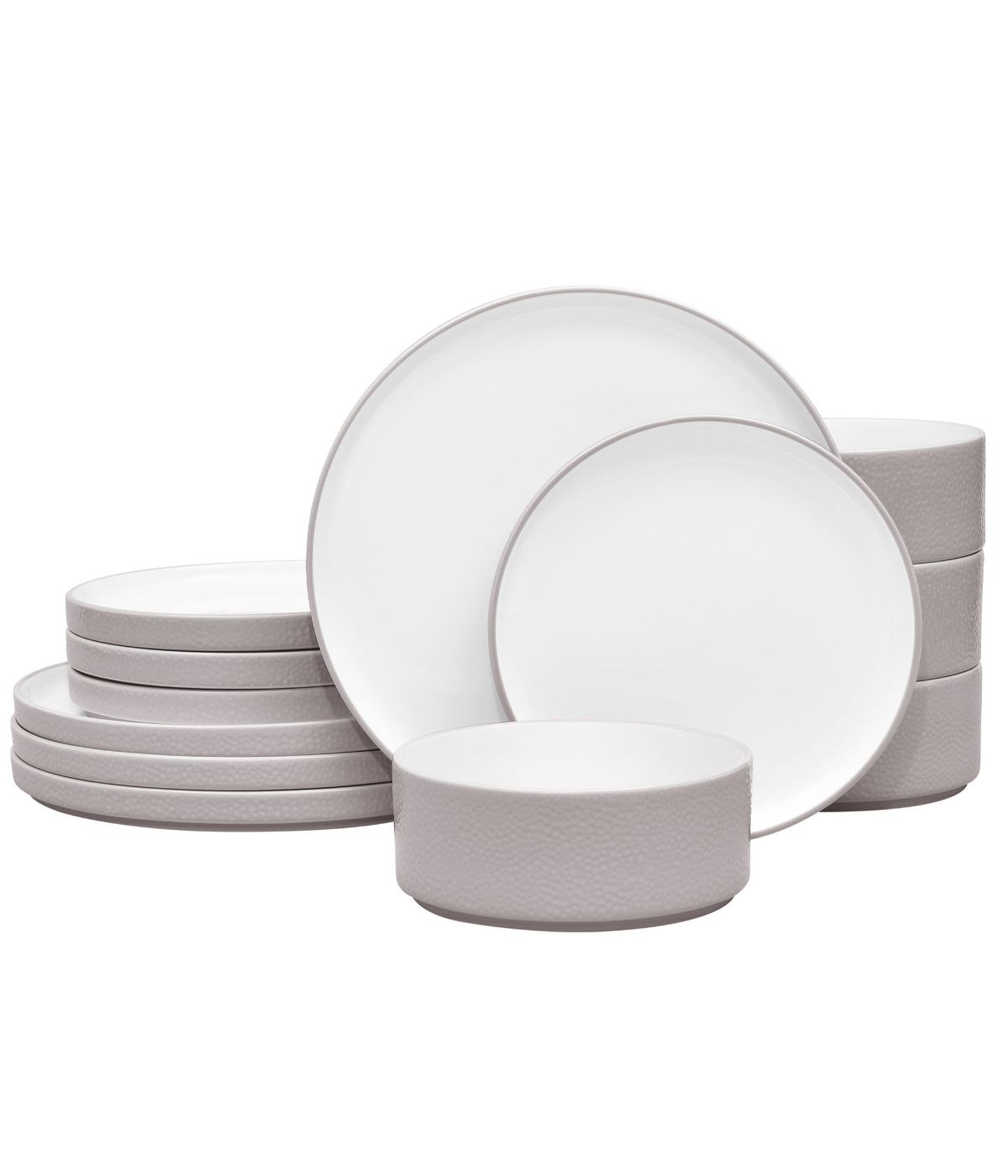  Noritake Colortex Stone 4 Piece Place Setting - Taupe - Bonton