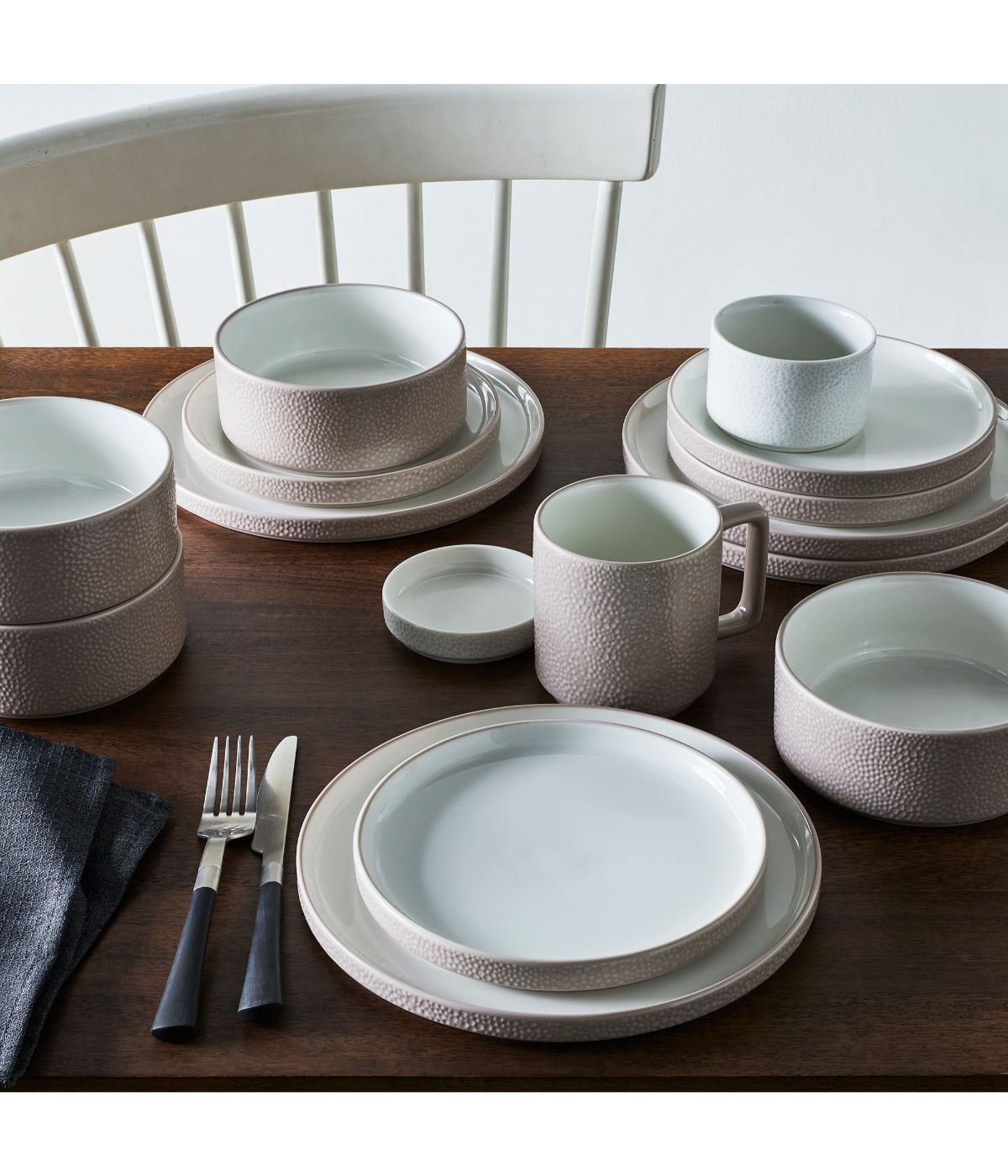  Noritake Colortex Stone 12 Piece Set, Service for 4 - Taupe - Bonton