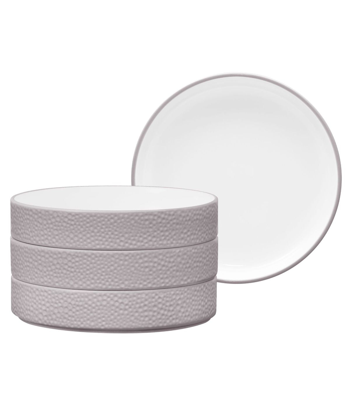  Noritake Colortex Stone Set of 4 Stax Deep Plate - Taupe - Bonton