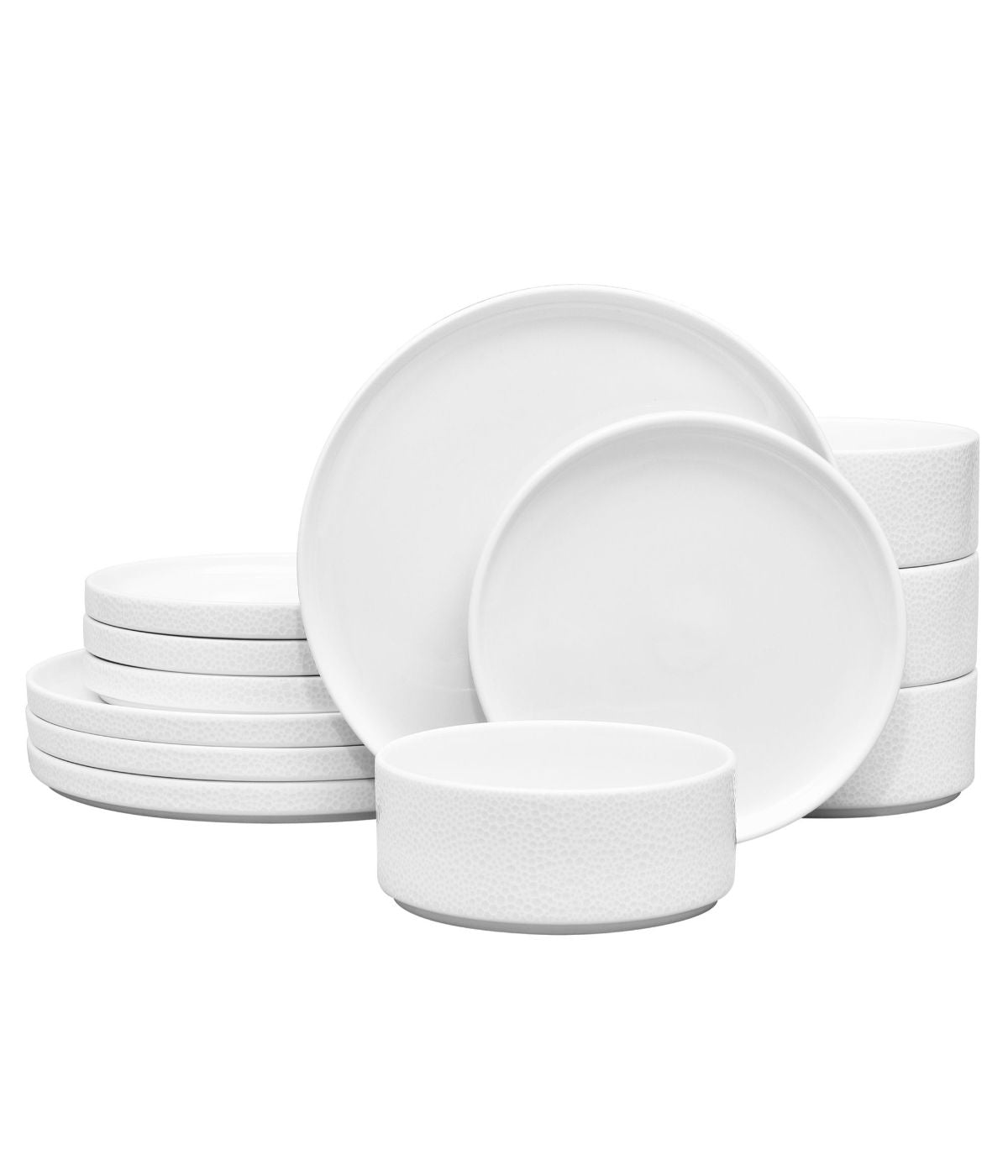  Noritake Colortex Stone 12 Piece Set, Service for 4 - White - Bonton