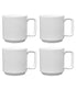  Noritake Colortex Stone Set of 4 Stax Mugs - White - Bonton