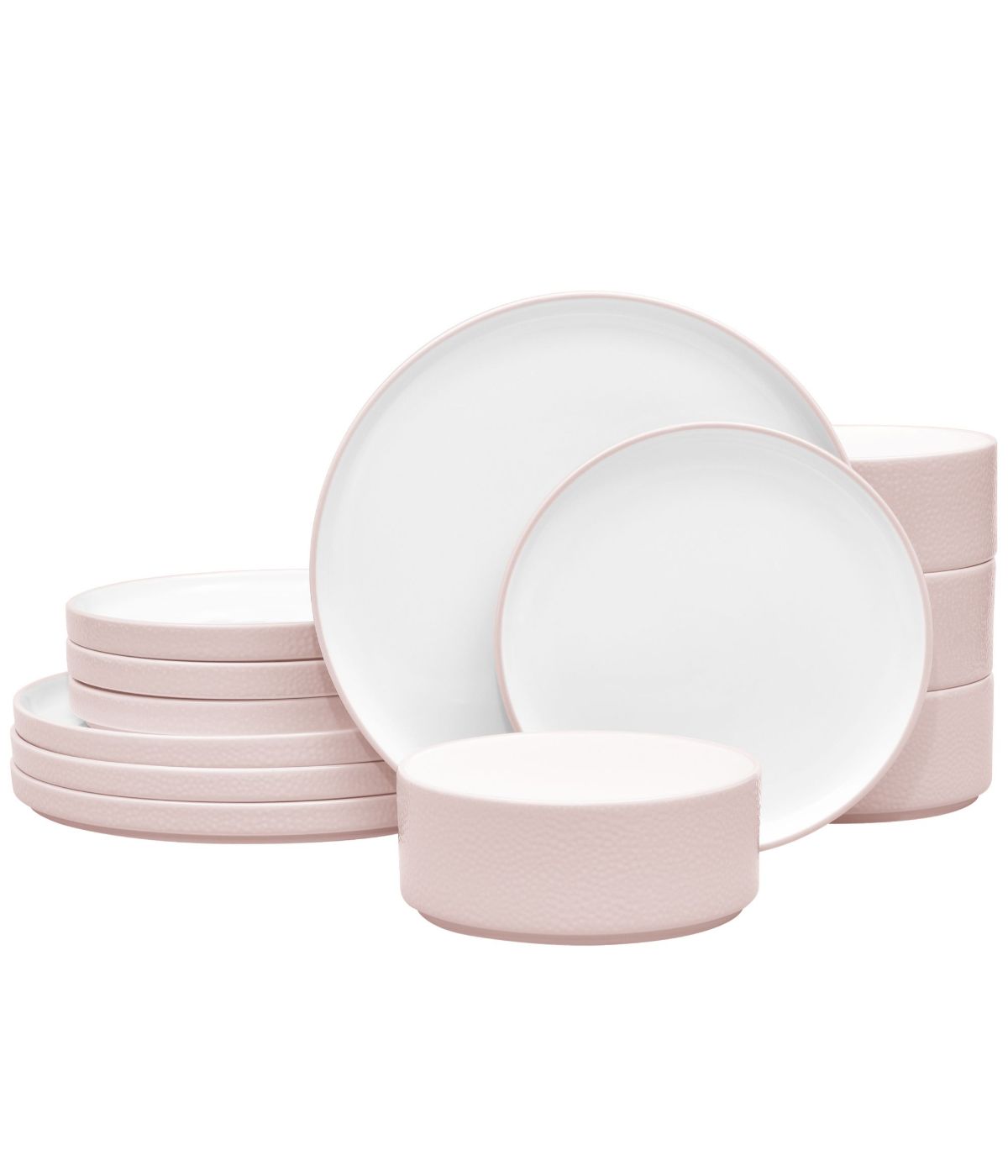  Noritake Colortex Stone 12 Piece Set, Service for 4 - Blush - Bonton